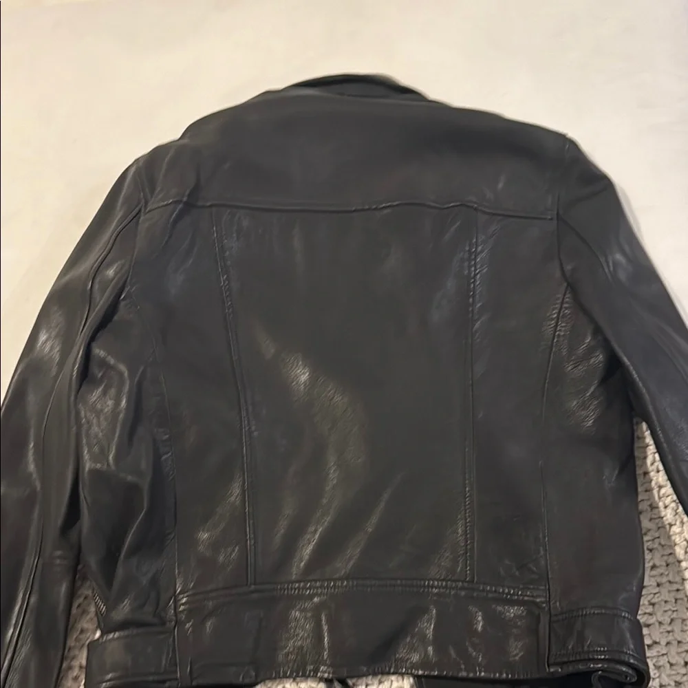 All Saints Black Leather Motorcycle Jacket - Picture 5 of 5